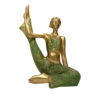 Green Gold Yoga Lady Bow
