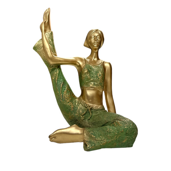 Green Gold Yoga Lady Bow