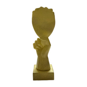 lady finger on lip figurine
