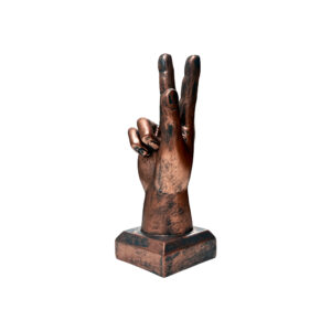 peace sign hand figurine
