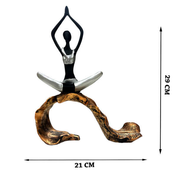 Yoga Lady Silver Bow Pose