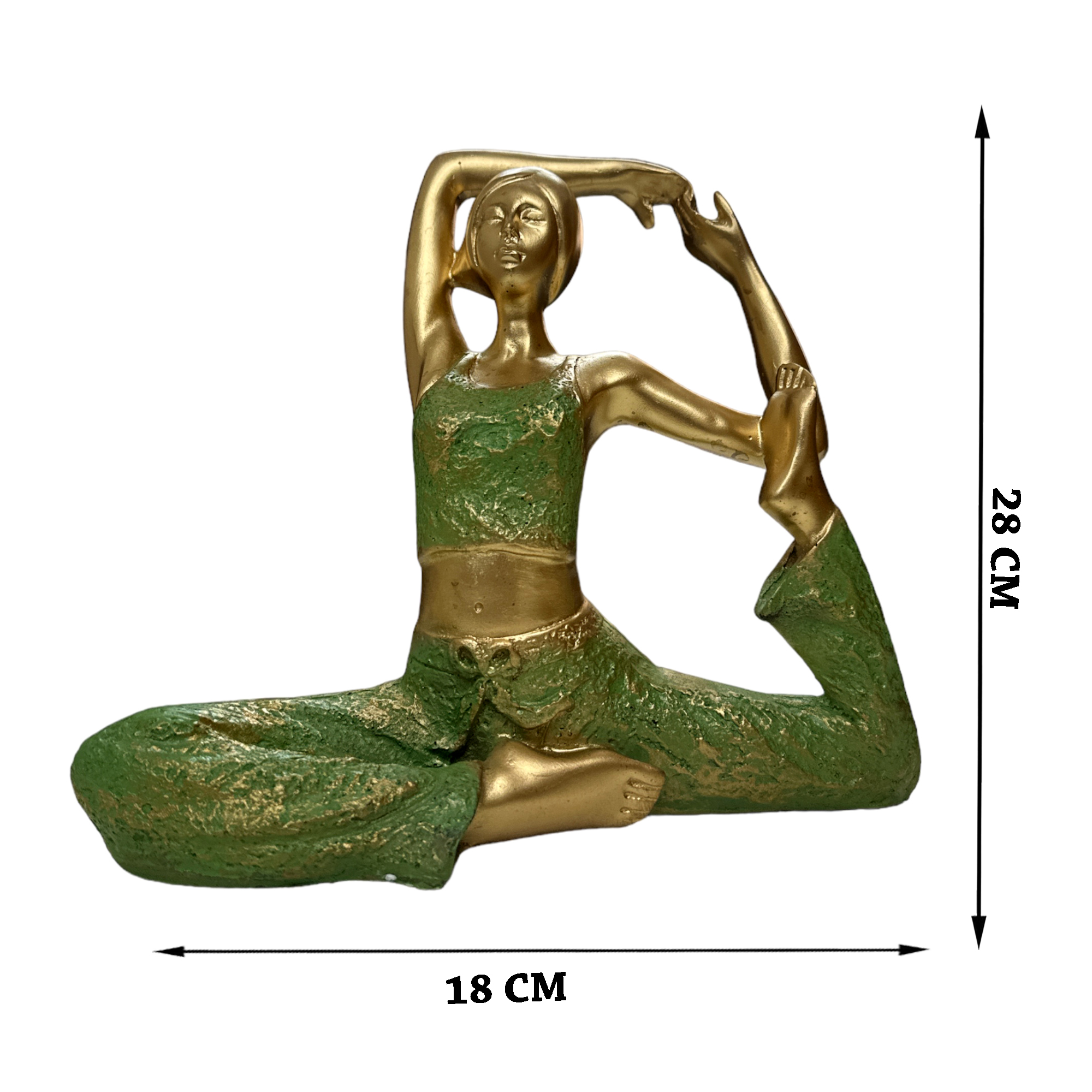 Green Gold Yoga Lady Pose Green Gold Yoga Lady Pose