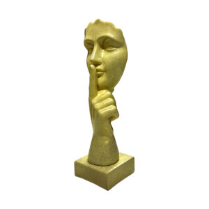 lady finger on lip figurine
