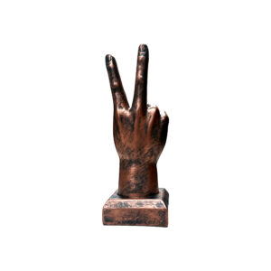 peace sign hand figurine
