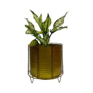 metal wire planter with stand