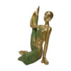 Green Gold Yoga Lady Bow