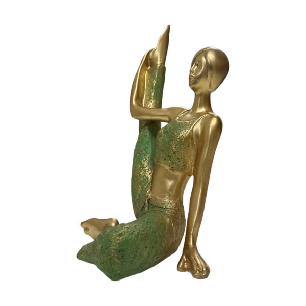 Green Gold Yoga Lady Bow