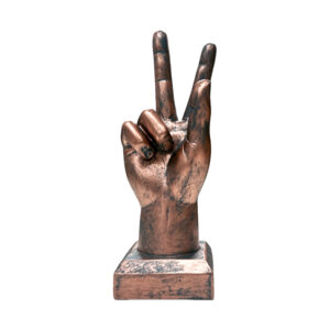 peace sign hand figurine
