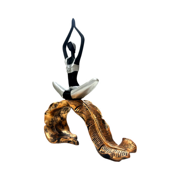 Yoga Lady Silver Bow Pose