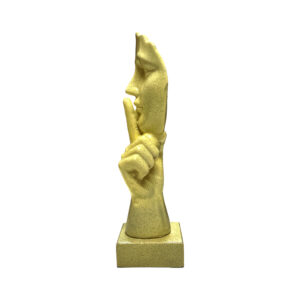 lady finger on lip figurine
