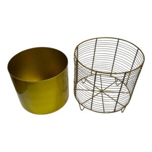 metal wire planter with stand