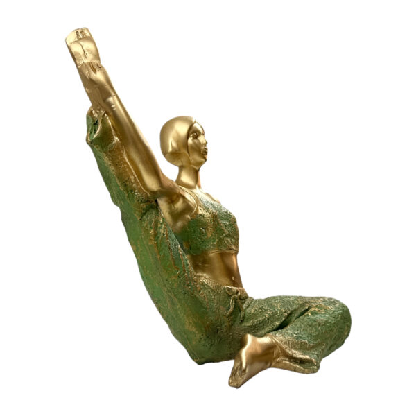 Green Gold Yoga Lady Bow