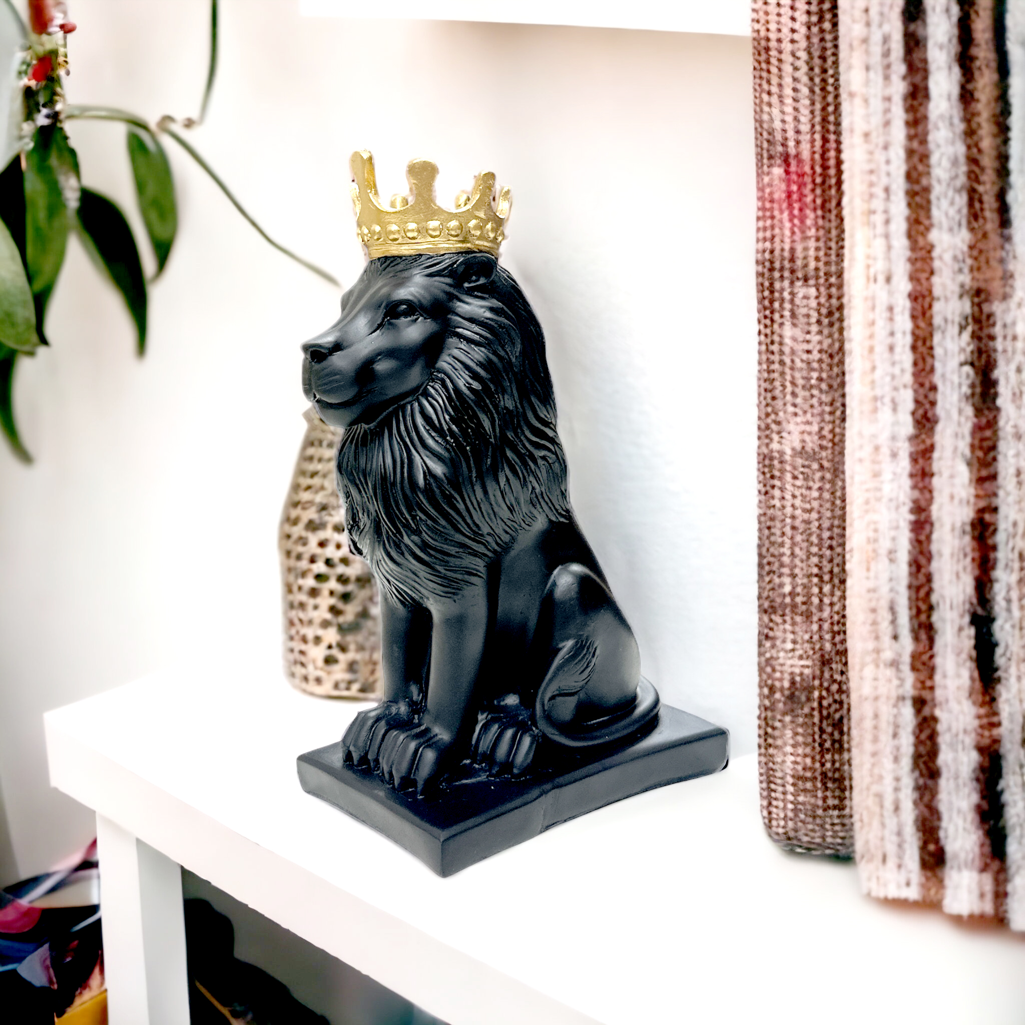 Lion Statue with Crown