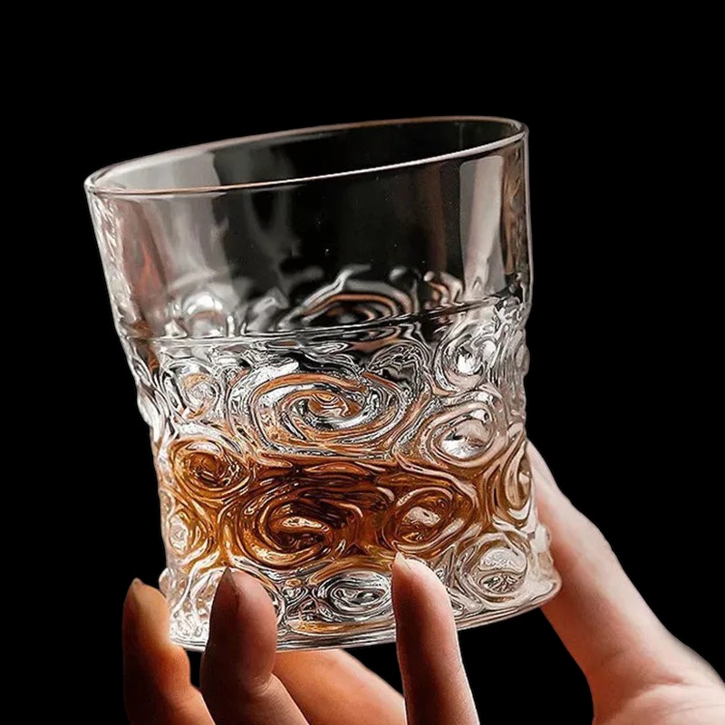  Embossed Whiskey Glass