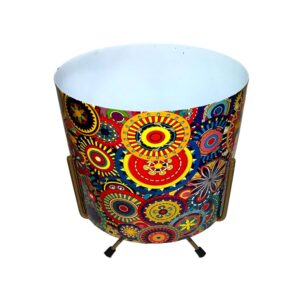 Decorative metal pot with stand