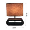 Wooden Base Brown Table Lamp