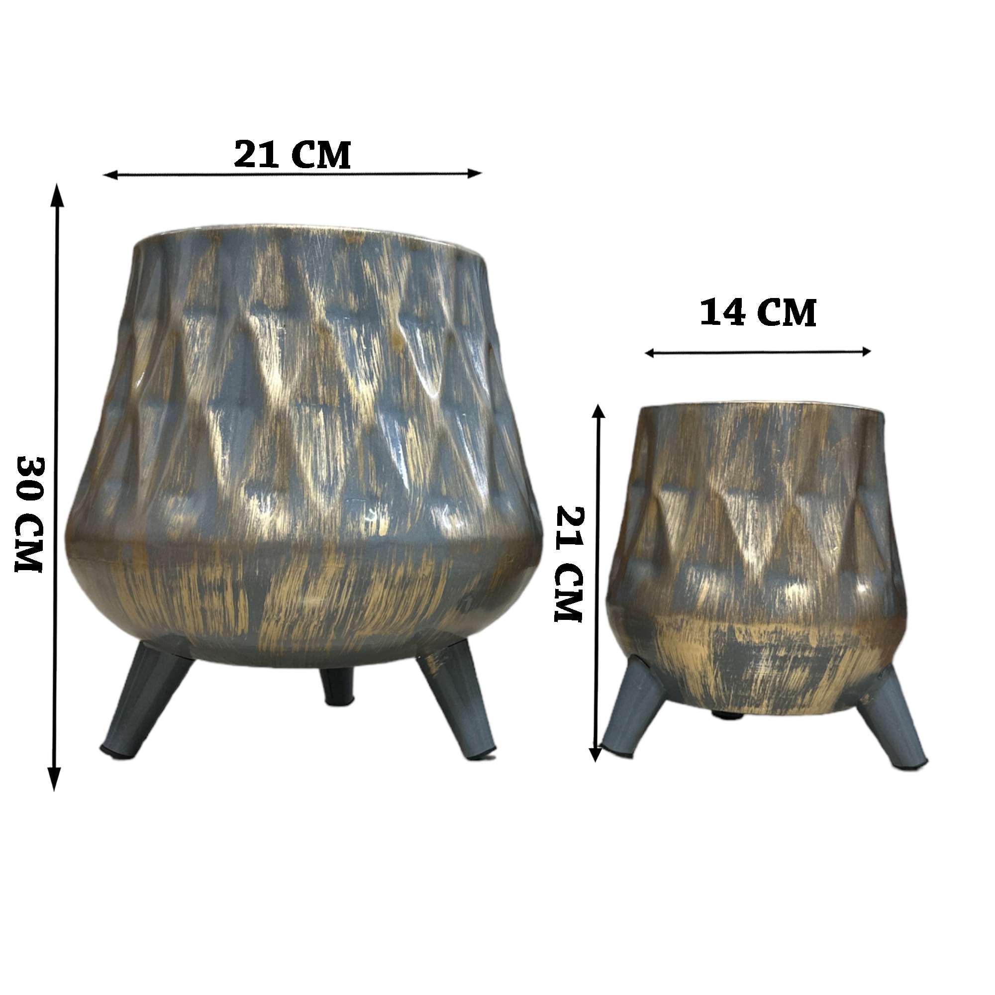 Metal Grey Gold Pair