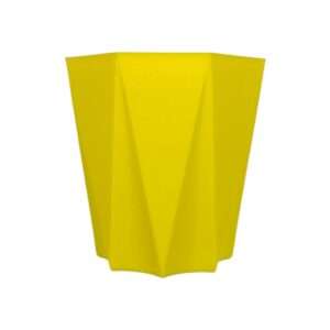 Plastic Diamond Cut Yellow Planter