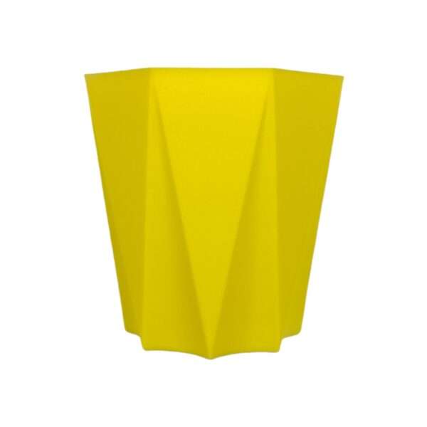 Plastic Diamond Cut Yellow Planter