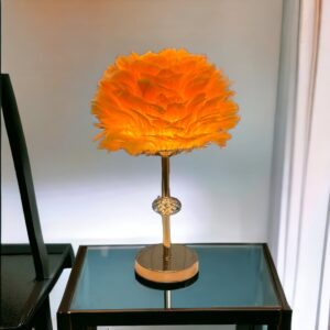 Peach Feather Lamp