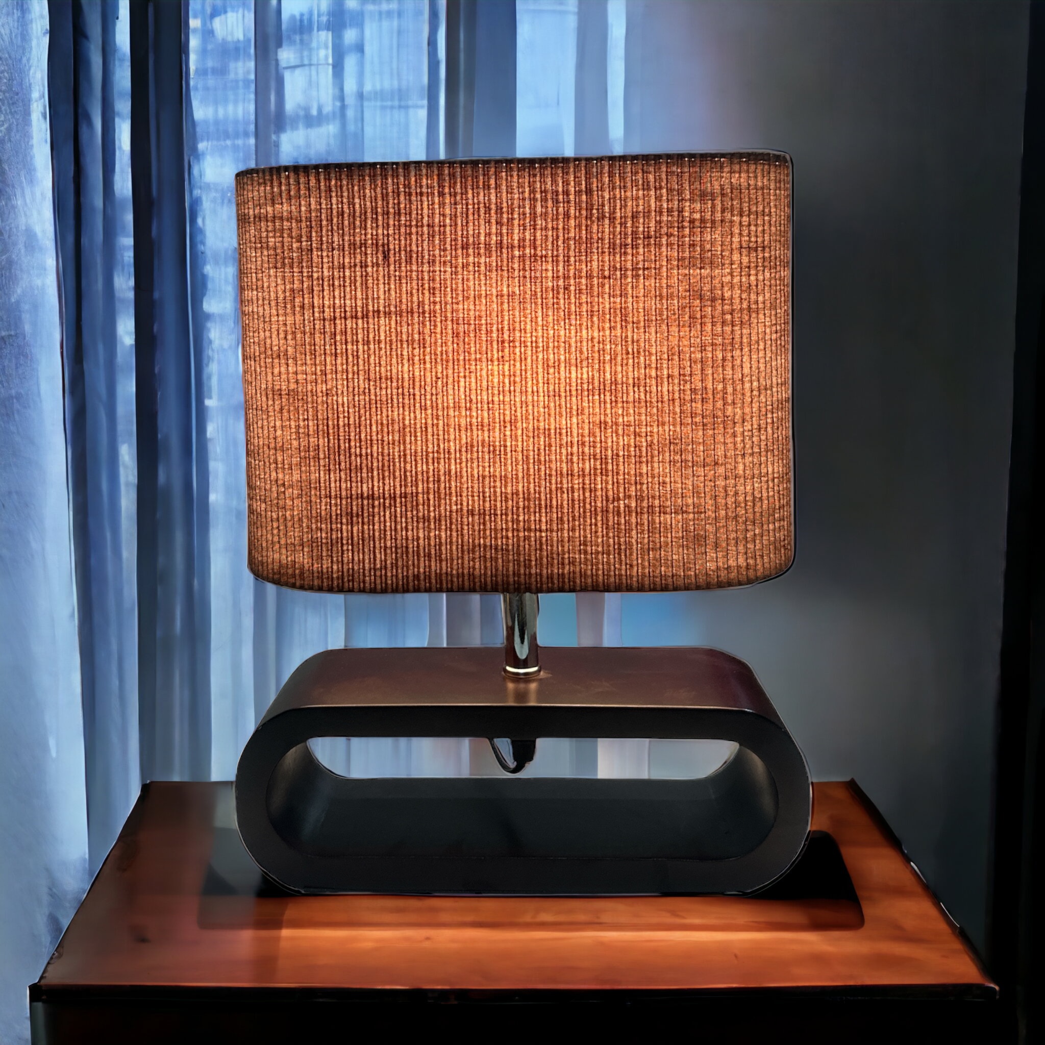 Wooden Base  Lamp Wooden Base Brown Table Lamp