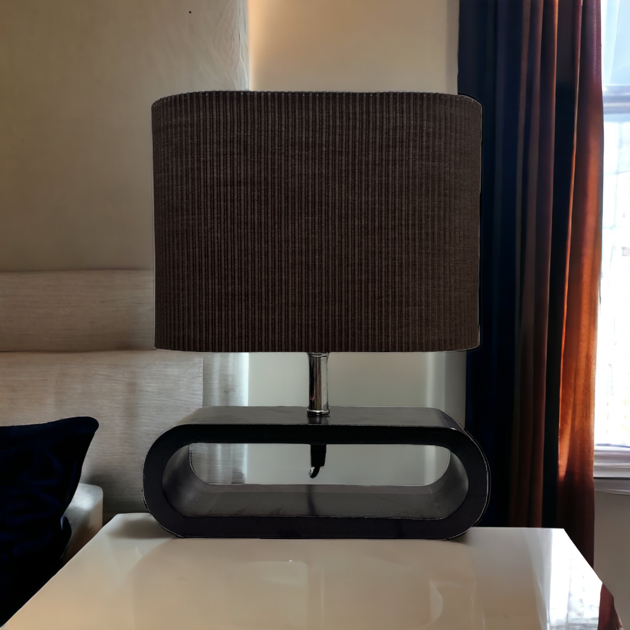 Table Lamp Wooden Base Brown Table Lamp