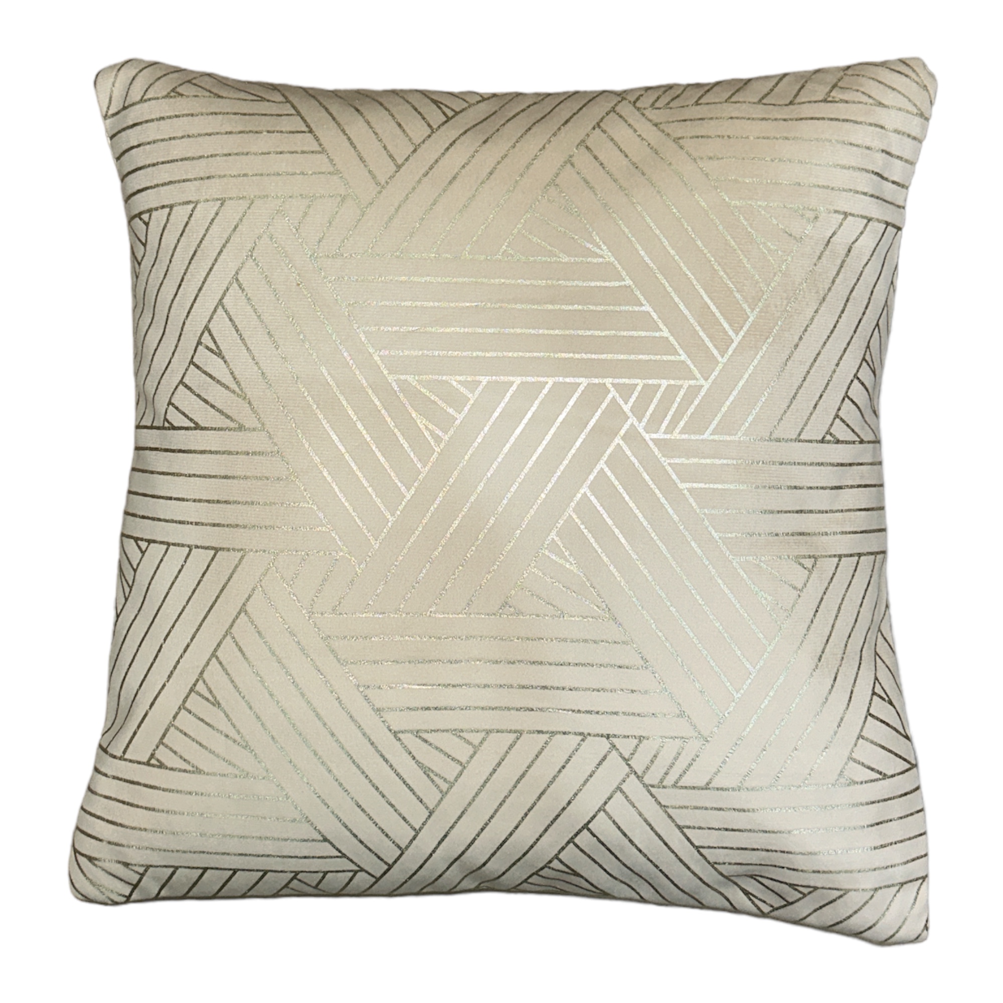 Crème Geometrical Cushion Cover