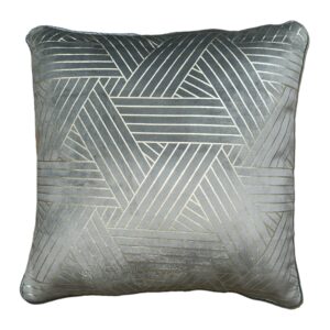 Grey Geometrical Print Cushion Cover