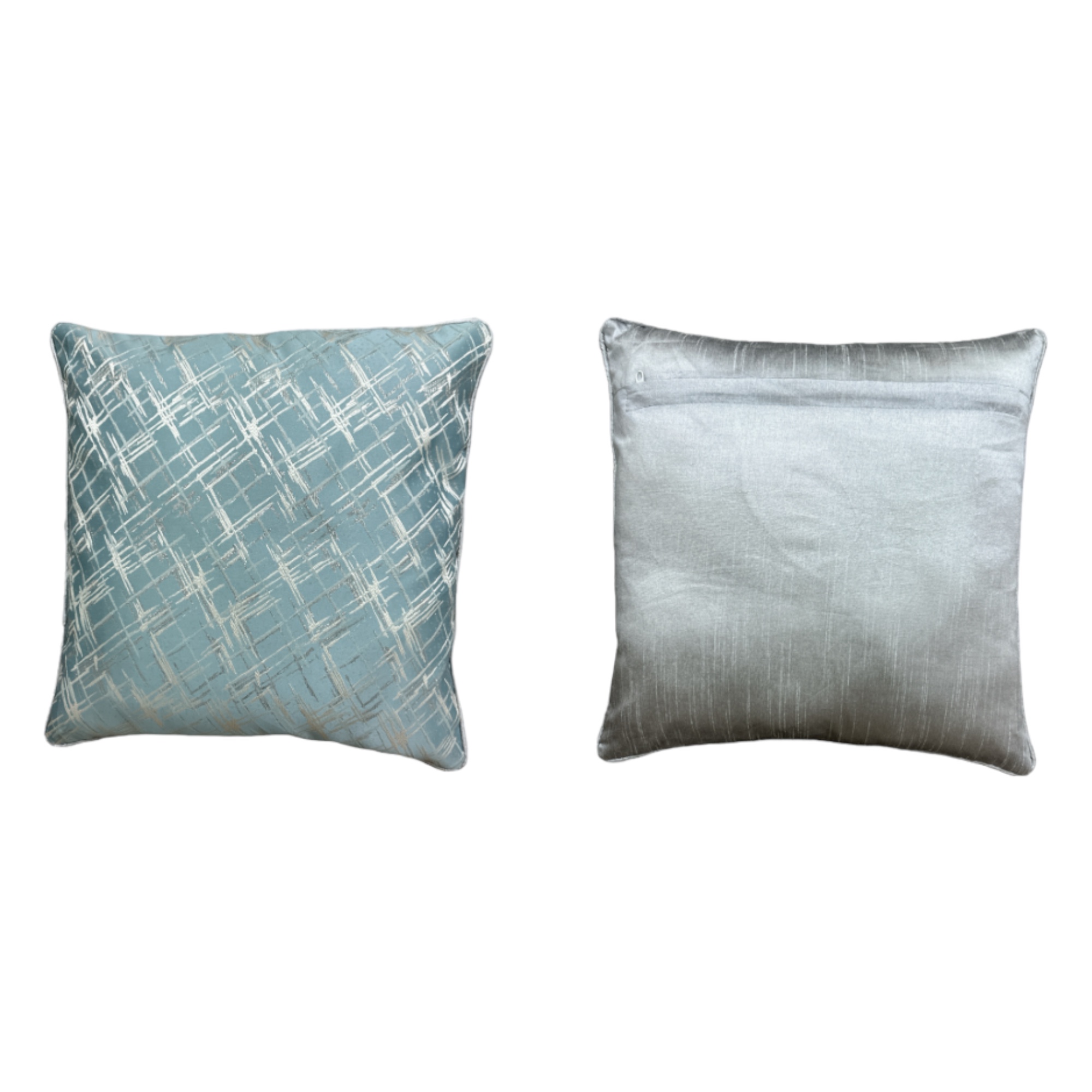 Blue Silver Cushion Cover