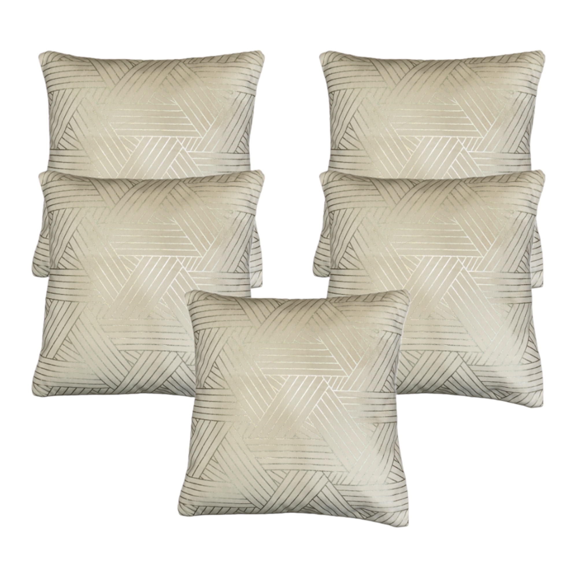 Crème Geometrical Cushion Cover