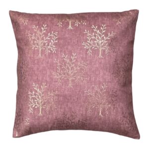 Mauve Golden Tree Cushion Cover