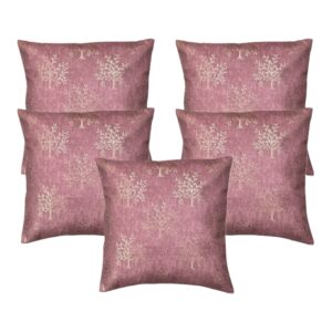 Mauve Golden Tree Cushion Cover