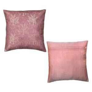 Mauve Golden Tree Cushion Cover