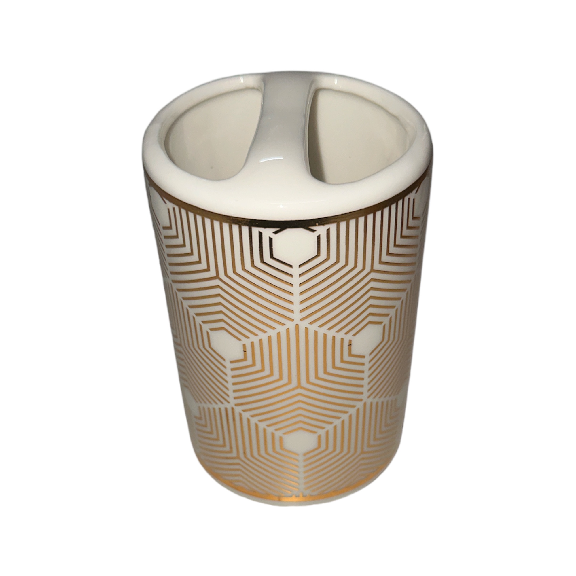 Bathroom Set 4 Pcs White Gold