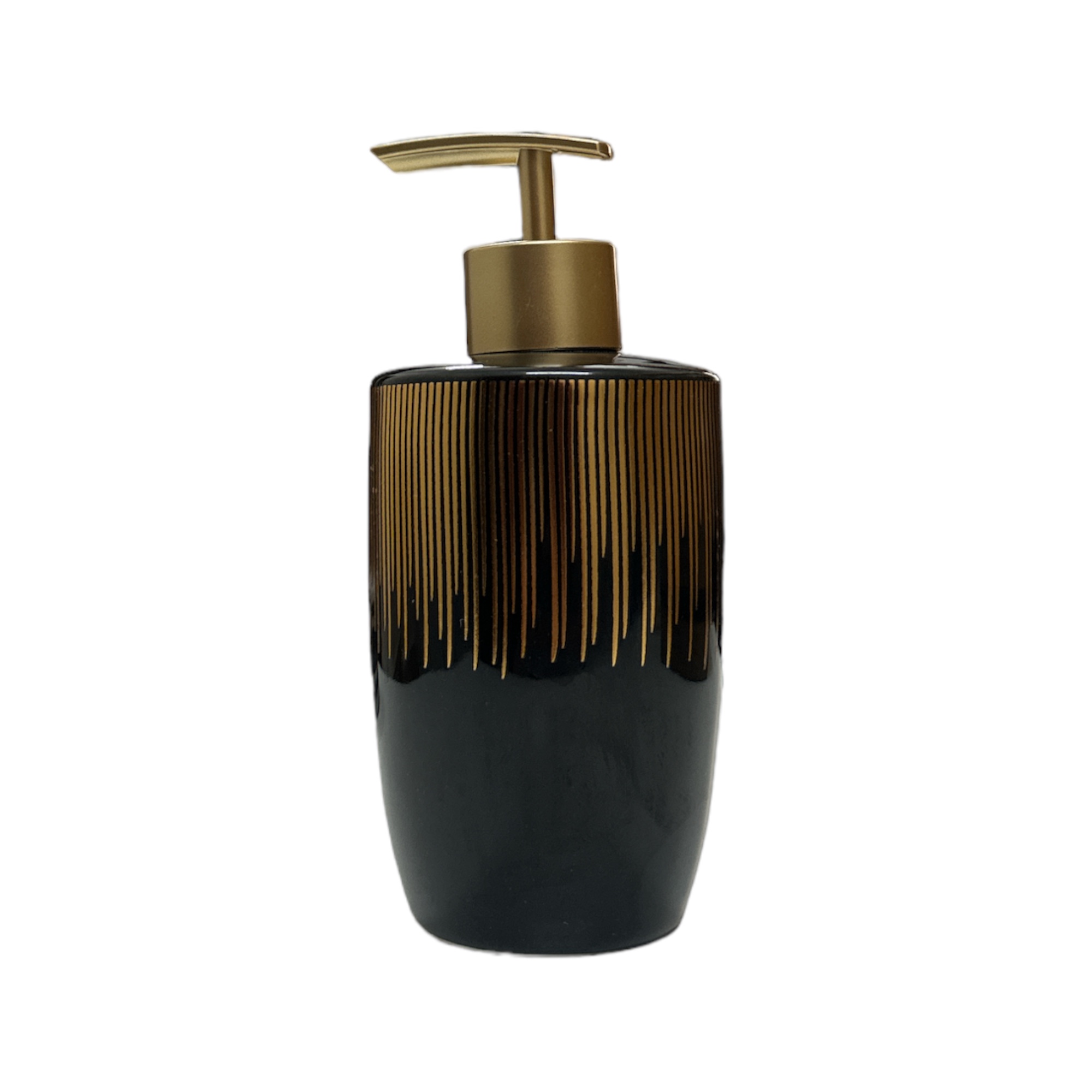 Bathroom Set 4 Pcs Black Gold