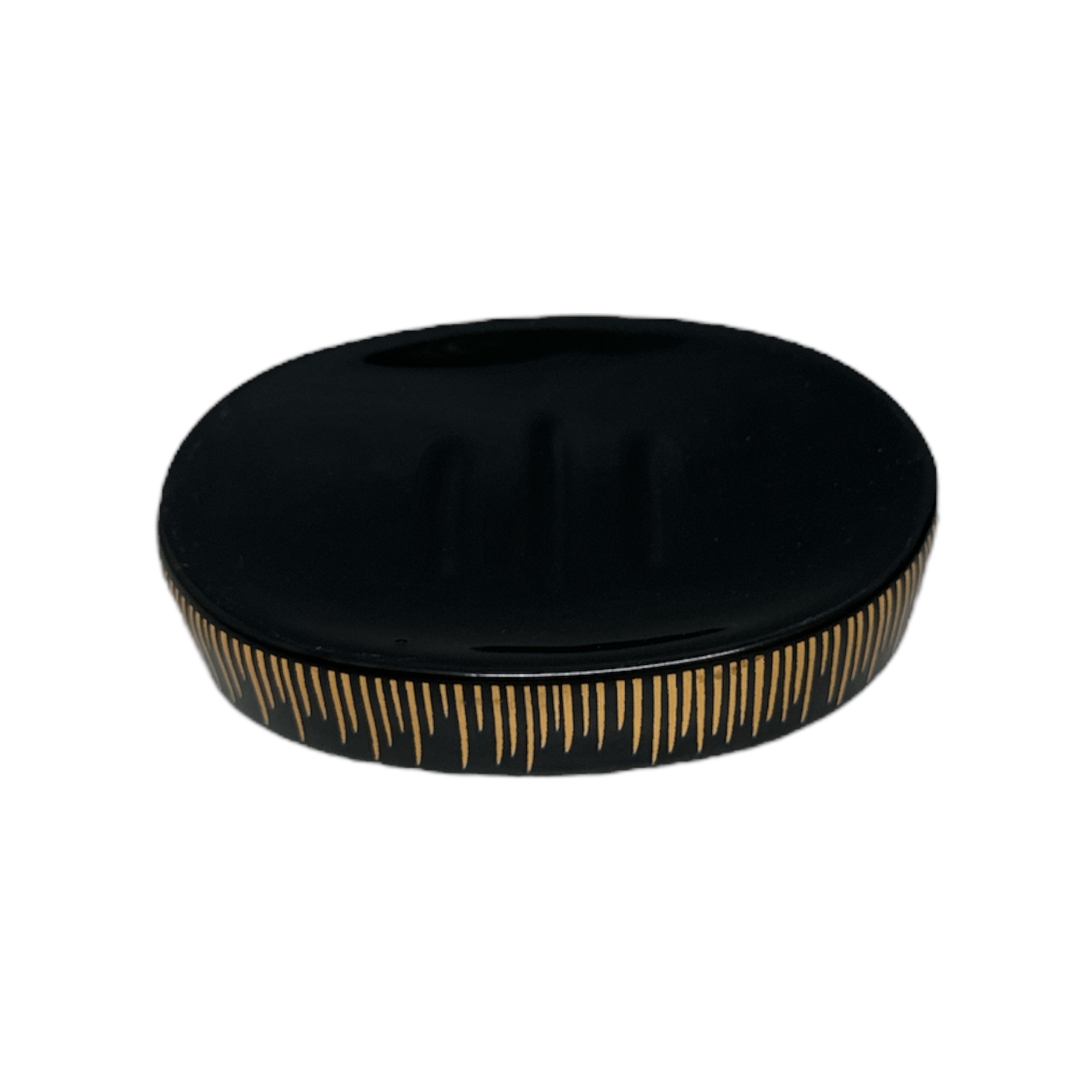 Bathroom Set 4 Pcs Black Gold