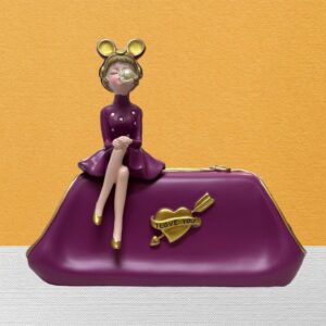 Bubble Girl Tissue Storage Box Purple