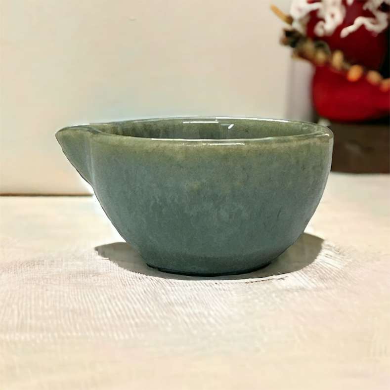image00053 Green Ceramic Diya Pack of 5