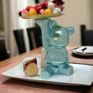 teddy bear plate holder mirror