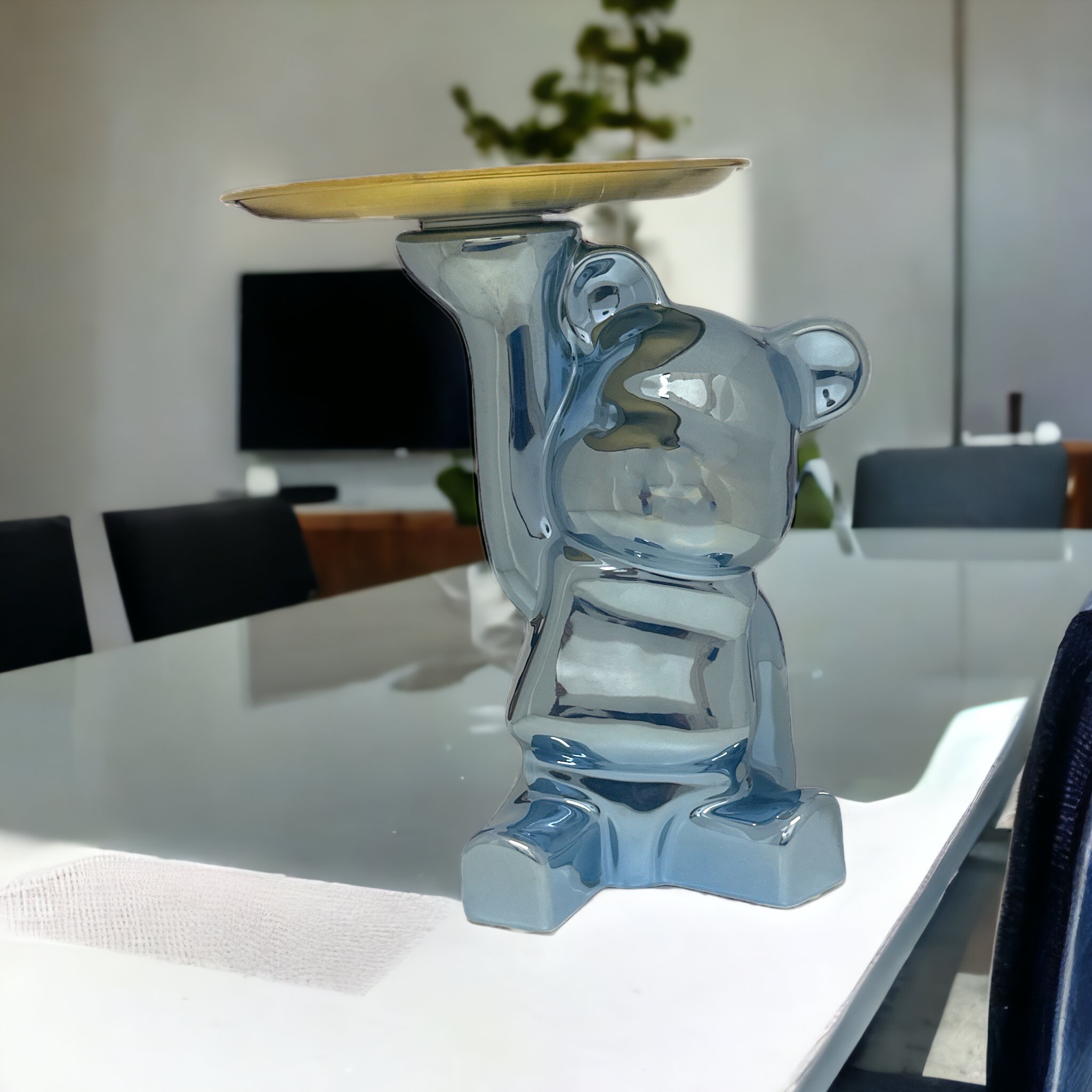 teddy bear plate holder mirror