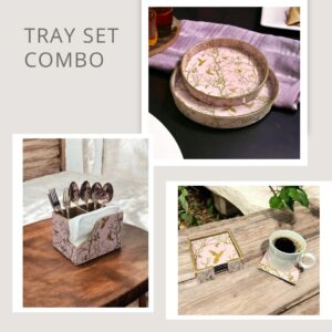 Tray Set Combo – Pink Golden