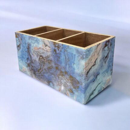 3 Hole Holder MDF Multipurpose Spoon Holder Or Pen Pencil Holder Stylish Desk Organizer For Office Study Table